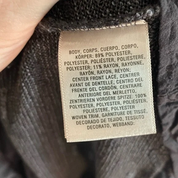 Meadow Rue | Medium Purple/Dark Grey‎ Detailed Lacey Top - Picture 4 of 6